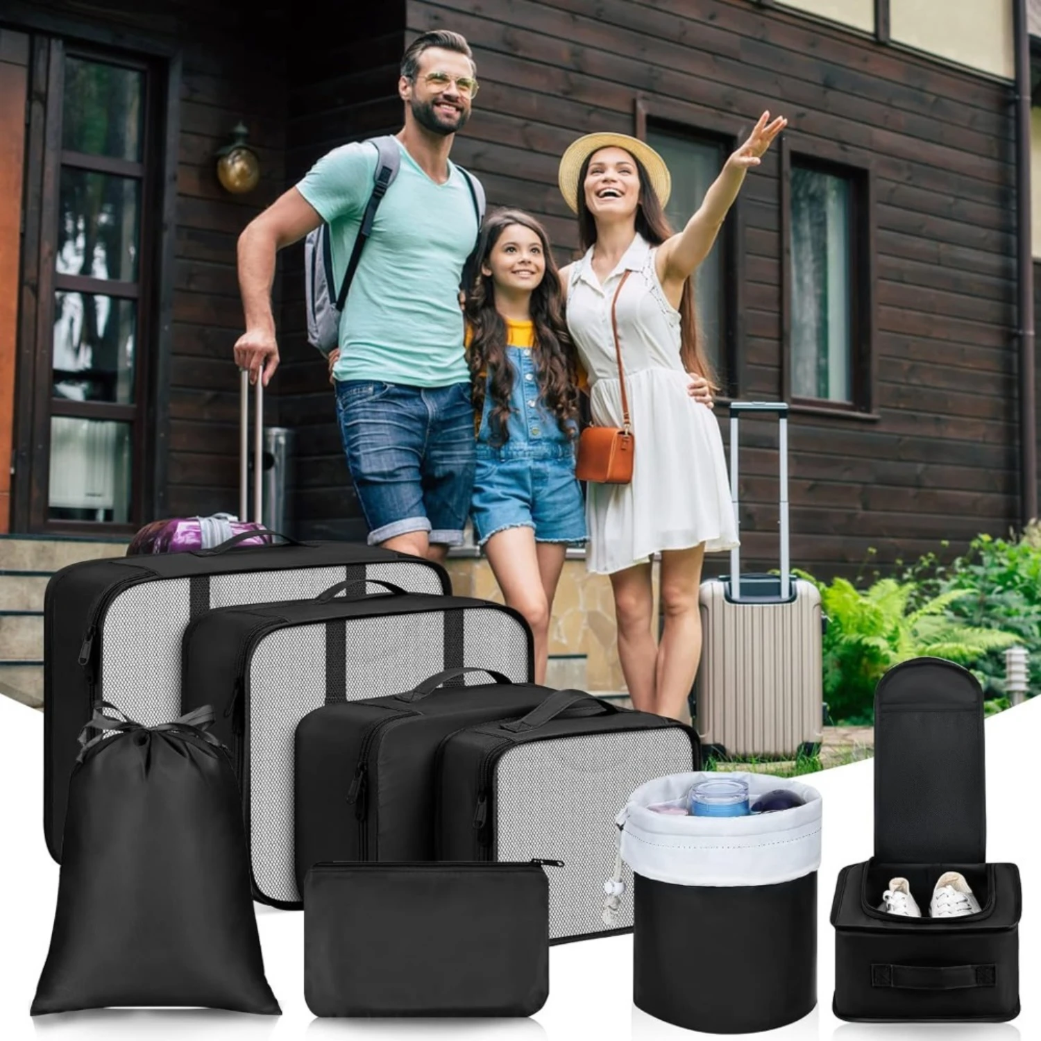 8 Pcs Premium Fabric Packing Cubes Set - Ultra-Lightweight, Foldable, and Durable Travel Organizer Bags for Suitcase, Luggage, a
8 Pcs Premium Fabric Packing Cubes Set - Ultra-Lightweight, Foldable, and Durable Travel Organizer Bags for Suitcase, Luggage, a