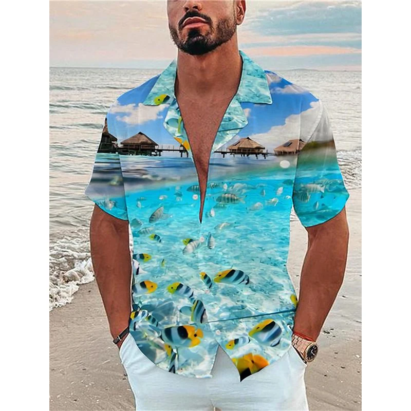 3D Print Sea Fish Graphic Aloha Shirts For Men Summer Short Sleeve Turndown Button-Down Shirts Apparel Mens Beach Shirt Tops
3D Print Sea Fish Graphic Aloha Shirts For Men Summer Short Sleeve Turndown Button-Down Shirts Apparel Mens Beach Shirt Tops