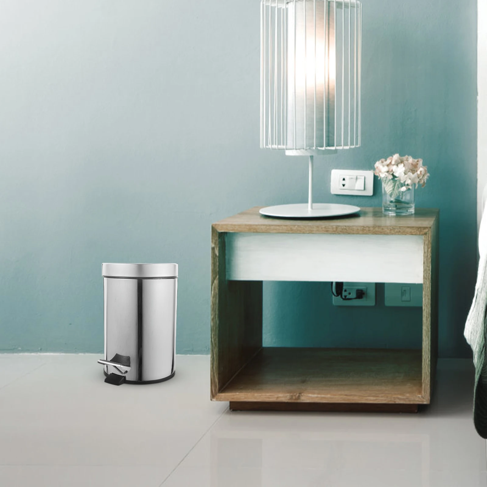 Household Trash Can Stainless Steel Round Descending Garbage Can Silent Close Lid Technology Prevents Scratches Fits 
Household Trash Can Stainless Steel Round Descending Garbage Can Silent Close Lid Technology Prevents Scratches Fits