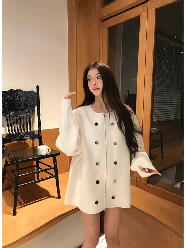 Loose Knitted Cardigan Sweater Pure Color Button up Sle for Couples Youth Casual Winter Faion Polyester Fiber Long Sve
Loose Knitted Cardigan Sweater Pure Color Button up Sle for Couples Youth Casual Winter Faion Polyester Fiber Long Sve