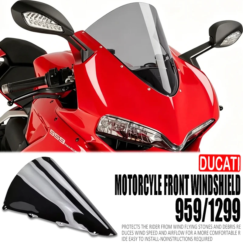 New Motorcycle Double Bubble Windshield Deflector Protector Wind Screen For Ducati 1299 1299S Panigale S 959 2015-2021 2020 2019
New Motorcycle Double Bubble Windshield Deflector Protector Wind Screen For Ducati 1299 1299S Panigale S 959 2015-2021 2020 2019