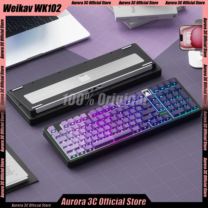 Weikav WK102 Механическая клавиатура, 3-режимная беспроводная с экраном, игровая клавиатура для киберспорта, RGB, гарячая замена, ПК, аксессуар, индивидуальный подарок
Weikav WK102 Механическая клавиатура, 3-режимная беспроводная с экраном, игровая клавиатура для киберспорта, RGB, гарячая замена, ПК, аксессуар, индивидуальный подарок