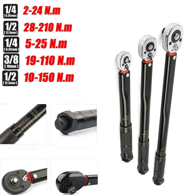 1/2'' 3/8'' 1/4'' Torque Wrench Quick Ratchet Socket Wrench Tool Adjustable Drive Click Torque Wrench Car Bicycle Repair Tool
1/2'' 3/8'' 1/4'' Torque Wrench Quick Ratchet Socket Wrench Tool Adjustable Drive Click Torque Wrench Car Bicycle Repair Tool