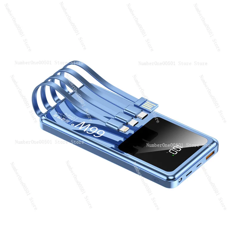 Super fast charging 66W mobile power supply, large capacity 20000mAh self-contained cable, small and portable power bank
Super fast charging 66W mobile power supply, large capacity 20000mAh self-contained cable, small and portable power bank