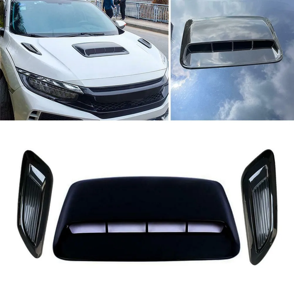 3pcs Car Decorative Air Flow Intake Hood Scoop Vent Bonnet Cover Glossy Black Universal Car Air Flow Vent Engine Hood Covers
3pcs Car Decorative Air Flow Intake Hood Scoop Vent Bonnet Cover Glossy Black Universal Car Air Flow Vent Engine Hood Covers