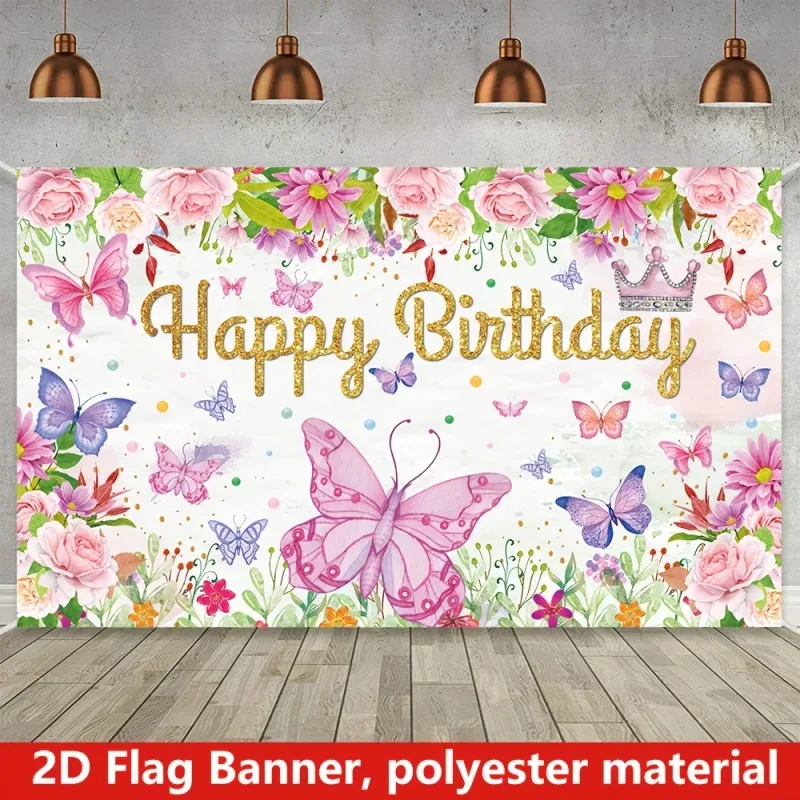 Atmospheric Happy Birthday Tapestry Peach Skin 2D Flat Printed Wall Hanging Harmonious Butterfly Floral Princess Party Decor
Atmospheric Happy Birthday Tapestry Peach Skin 2D Flat Printed Wall Hanging Harmonious Butterfly Floral Princess Party Decor