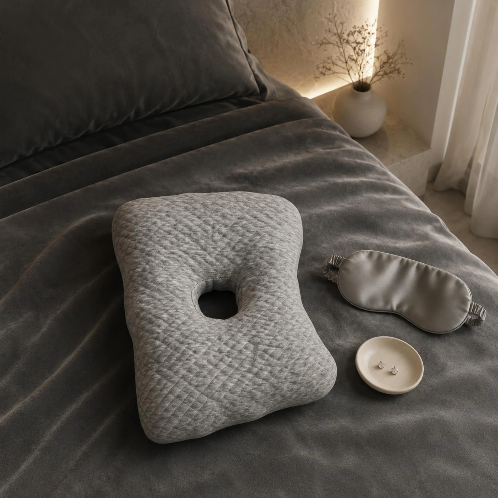Side Sleeper Ear Pillow PP Cotton Filling Ear-Hole Pillow Bedding Accessory Polyester Lightweight
Side Sleeper Ear Pillow PP Cotton Filling Ear-Hole Pillow Bedding Accessory Polyester Lightweight