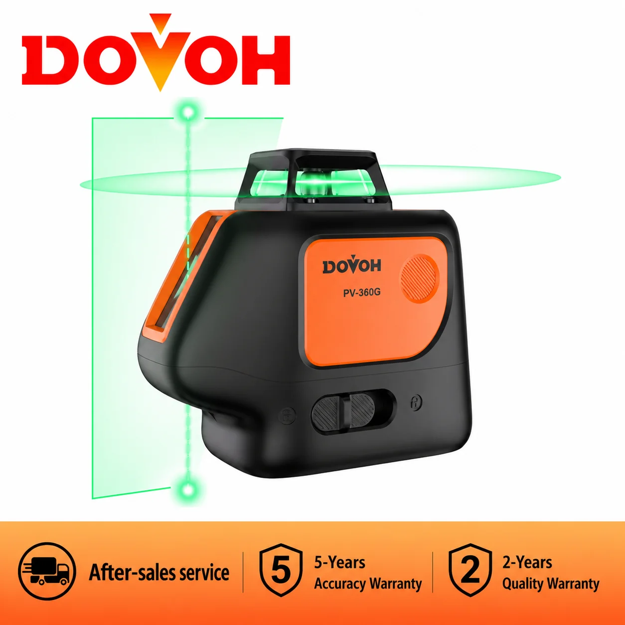 DOVOH 5 Lines Green Laser Level Self-Leveling Cross Line With 2 Plumb Dots 360° Coverage Lithium Laser Tools ,PV-360G
DOVOH 5 Lines Green Laser Level Self-Leveling Cross Line With 2 Plumb Dots 360° Coverage Lithium Laser Tools ,PV-360G