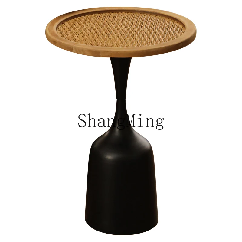 ZYH retro simple sofa side few antique rattan small coffee table round table bedside table
ZYH retro simple sofa side few antique rattan small coffee table round table bedside table