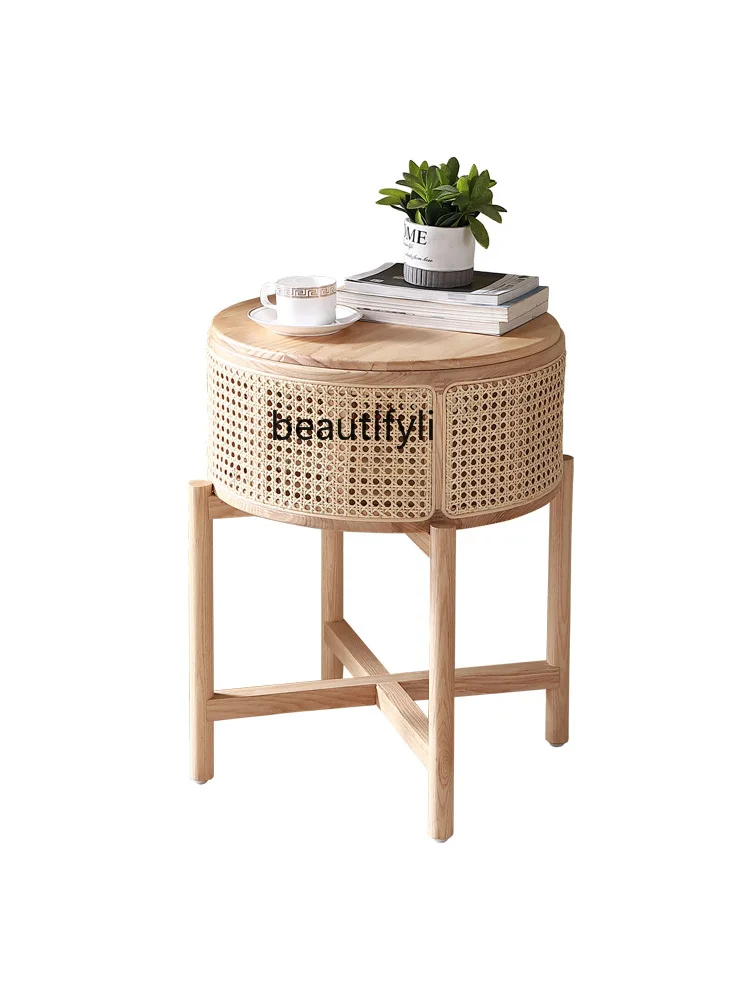 Wood Rattan Woven Small Coffee Table Nordic Simple Solid Wood Rattan Corner Table Sofa Side Cabinet Creative Storage Small Table
Wood Rattan Woven Small Coffee Table Nordic Simple Solid Wood Rattan Corner Table Sofa Side Cabinet Creative Storage Small Table