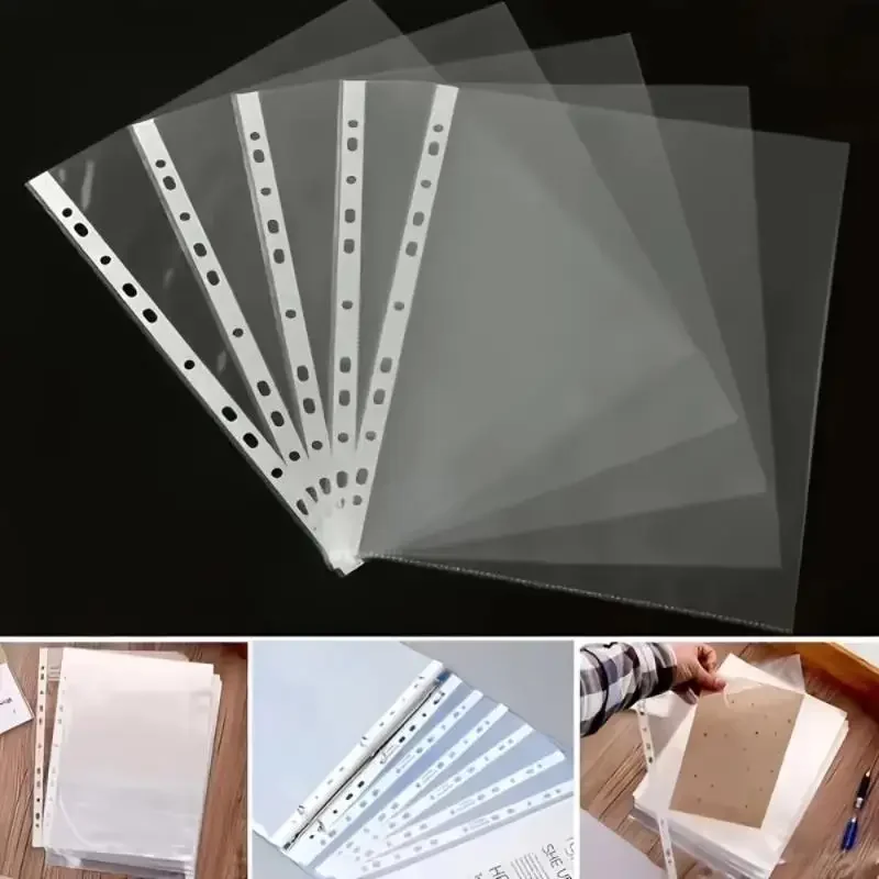 100pcs Clear A4 Plastic File Folders - 11-Hole 3-Ring Binder Compatible, Durable PP Document Sleeves For Office, School, Home
100pcs Clear A4 Plastic File Folders - 11-Hole 3-Ring Binder Compatible, Durable PP Document Sleeves For Office, School, Home