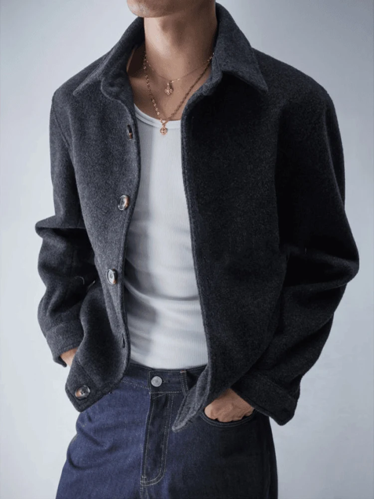 Ele ey And Bla Men's Woolen Suit Jaet Retro Luxury Lightweight Notched Collar ort Sle Outerwear for Autumn Spring
Ele ey And Bla Men's Woolen Suit Jaet Retro Luxury Lightweight Notched Collar ort Sle Outerwear for Autumn Spring