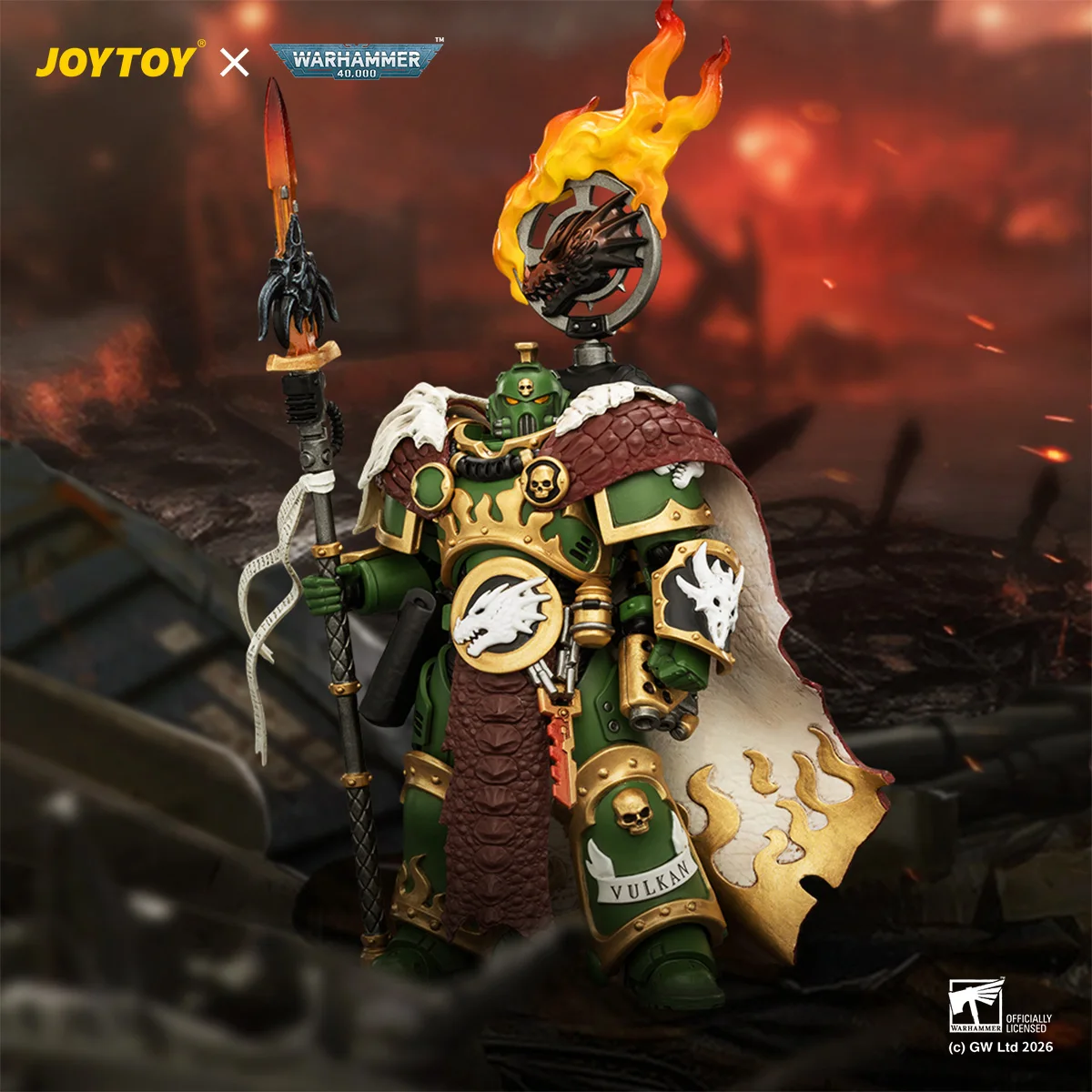 JOYTOY 1/18 Action Figure Warhammer 40K Salamanders Vulkan He'stan, the Forgefather Articulated Anime Figure Collectible Model
JOYTOY 1/18 Action Figure Warhammer 40K Salamanders Vulkan He'stan, the Forgefather Articulated Anime Figure Collectible Model