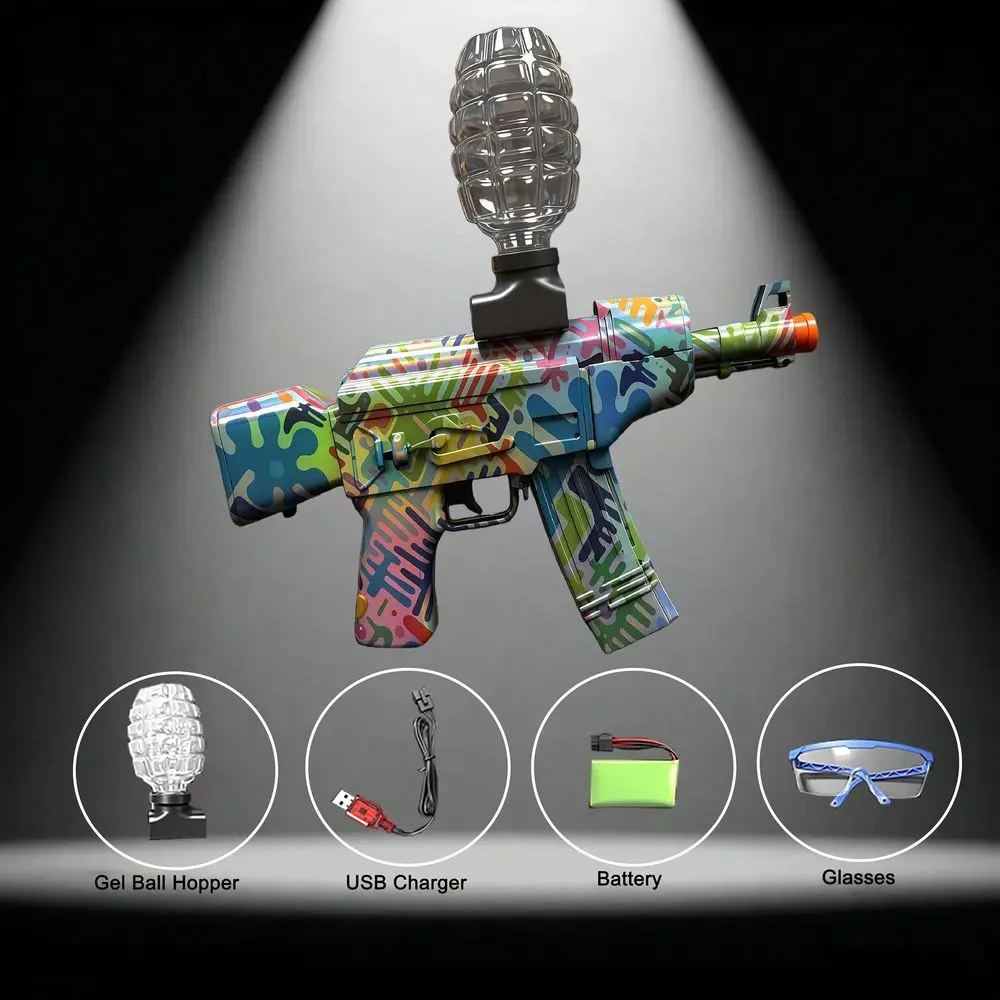 Ball Blaster Toy Gun, Blaster With Glasses, Automatic Summer Outdoor Toys For Activities Team Game, Gift Without Water Beads
Ball Blaster Toy Gun, Blaster With Glasses, Automatic Summer Outdoor Toys For Activities Team Game, Gift Without Water Beads