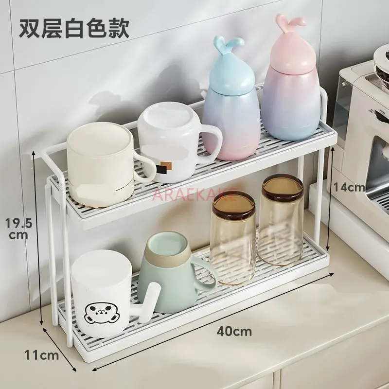 1pcs Cup holder, double-layer desktop coffee cup holder, living room multifunctional storage rack, tea water cup holder
1pcs Cup holder, double-layer desktop coffee cup holder, living room multifunctional storage rack, tea water cup holder