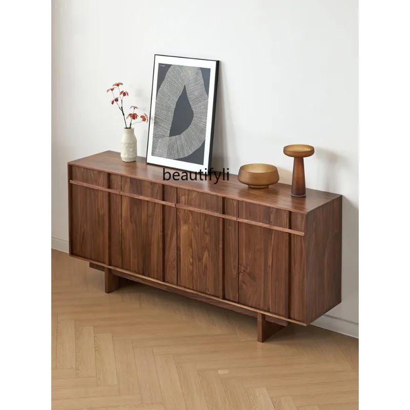 Nordic Solid Wood Walnut Sideboard Cabinet Pure Solid Wood Side Cabinet Entrance Cabinet Simple Storage Retro Living Room
Nordic Solid Wood Walnut Sideboard Cabinet Pure Solid Wood Side Cabinet Entrance Cabinet Simple Storage Retro Living Room