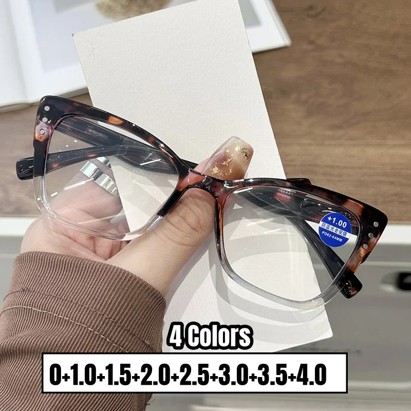 4 Colors Fashion Reading Glasses for Women Men Square Cat Eye Far Sight Eyeglasses Trendy Stylish Anti-blue Presbyopia Eyewear
4 Colors Fashion Reading Glasses for Women Men Square Cat Eye Far Sight Eyeglasses Trendy Stylish Anti-blue Presbyopia Eyewear