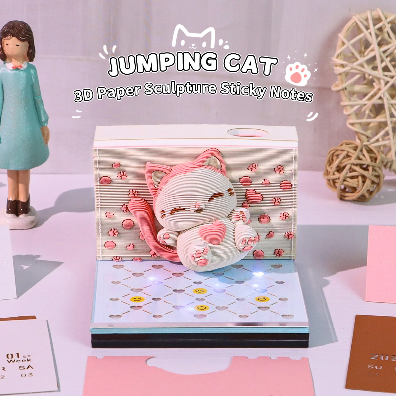 2026 3D Notepad Calendar Memo Pad Tear-off Calendars Lighted Magic Castle Block Notes Jumping Cat Note Paper Castle Calendar
2026 3D Notepad Calendar Memo Pad Tear-off Calendars Lighted Magic Castle Block Notes Jumping Cat Note Paper Castle Calendar