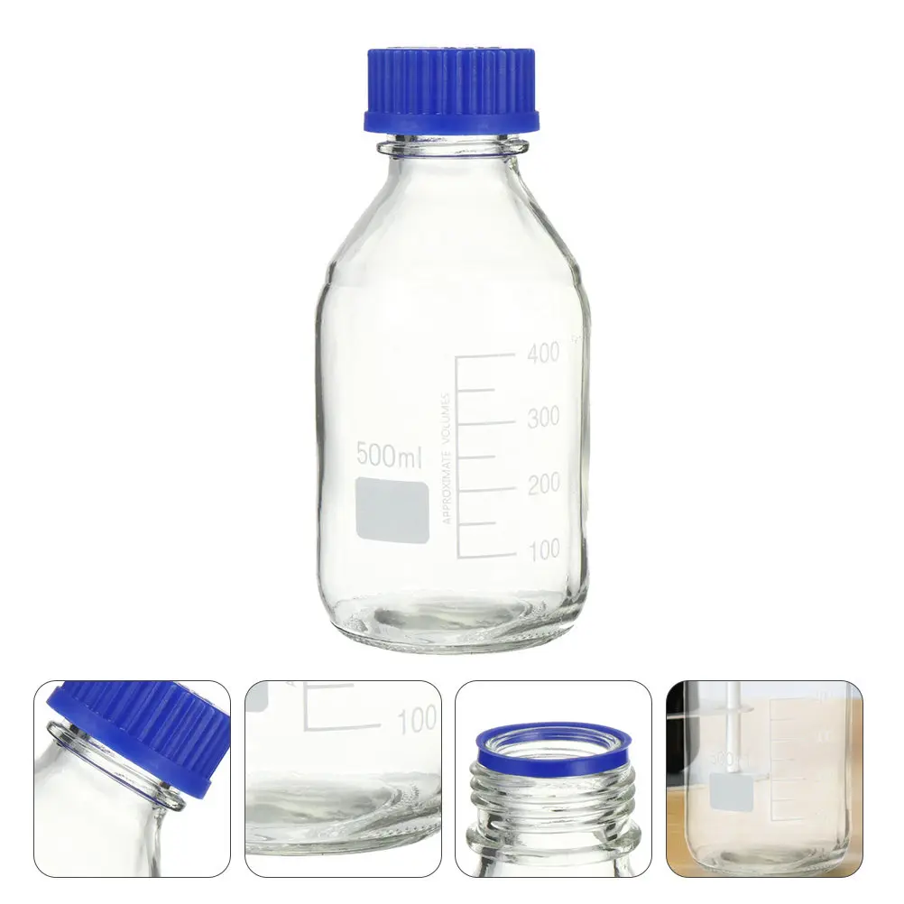 1Pcs Reagent Bottle 500Ml Glass Chemical Laboratory Sample Sealing Bottle with Calibration for Education Research
1Pcs Reagent Bottle 500Ml Glass Chemical Laboratory Sample Sealing Bottle with Calibration for Education Research
