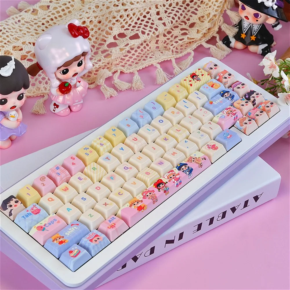 Набор колпачков Sweetheart Bubble PBT MOA/Cherry 131-клавишный милый брелок для клавиатуры, совместимый с механической клавиатурой 61/75/87/104/108
Набор колпачков Sweetheart Bubble PBT MOA/Cherry 131-клавишный милый брелок для клавиатуры, совместимый с механической клавиатурой 61/75/87/104/108