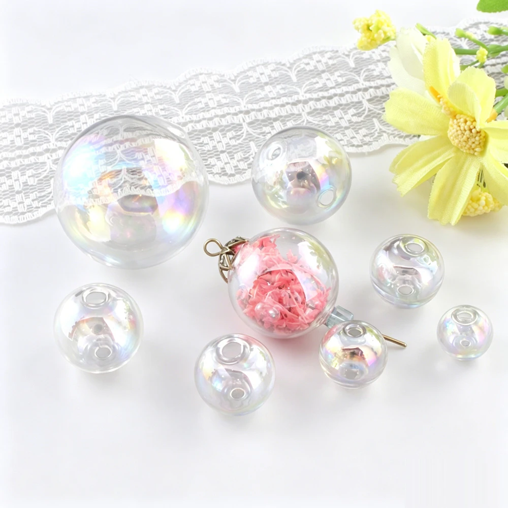 100pcs Double Hole Colorful Glass Ball Beads 12mm-25mm Diameter Jewelry Making Findings DIY Handmade Pendant Globe
100pcs Double Hole Colorful Glass Ball Beads 12mm-25mm Diameter Jewelry Making Findings DIY Handmade Pendant Globe