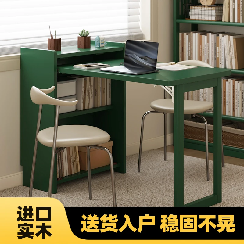 All solid wood desk foldable small apartment children's study table home study desk bookshelf integrated writing desk
All solid wood desk foldable small apartment children's study table home study desk bookshelf integrated writing desk