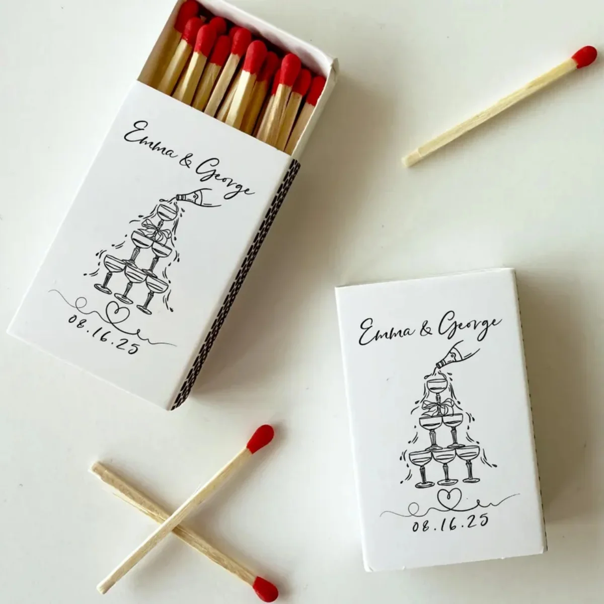 Personalized Wedding Matches Hand Drawn Champagne Tower Personalized Wedding Favor Matchboxes for Bridal Shower Engagement Recep
Personalized Wedding Matches Hand Drawn Champagne Tower Personalized Wedding Favor Matchboxes for Bridal Shower Engagement Recep