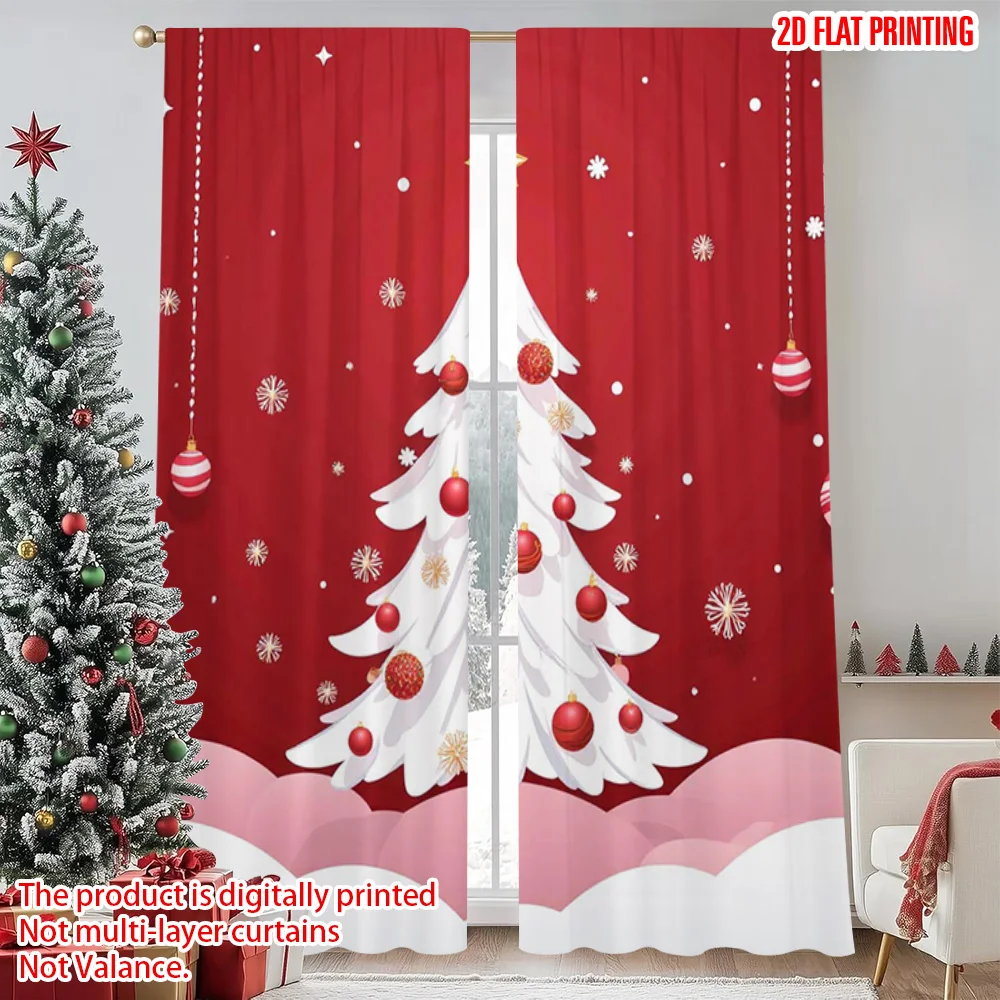 2pcs 2D flat printing Christmas Scene Curtain Christmas snowflakes Christmas tree Machine Washable Fabric Without Electricity
2pcs 2D flat printing Christmas Scene Curtain Christmas snowflakes Christmas tree Machine Washable Fabric Without Electricity
