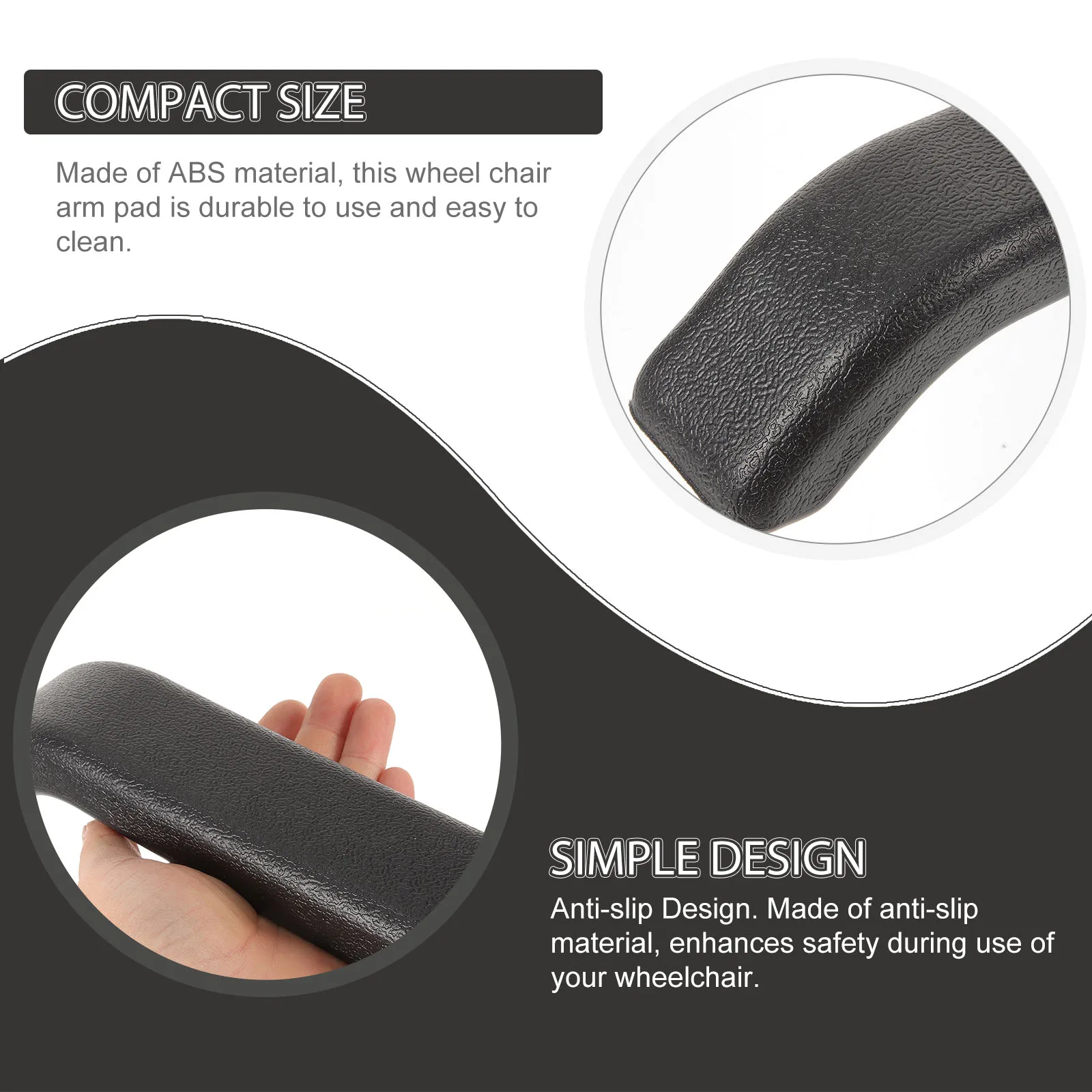 2pcs Wheelchair Armrest Accessories Universal ABS Plastic Pads Replacement Parts for Manual Wheelchairs Comfortable Anti-slip
2pcs Wheelchair Armrest Accessories Universal ABS Plastic Pads Replacement Parts for Manual Wheelchairs Comfortable Anti-slip