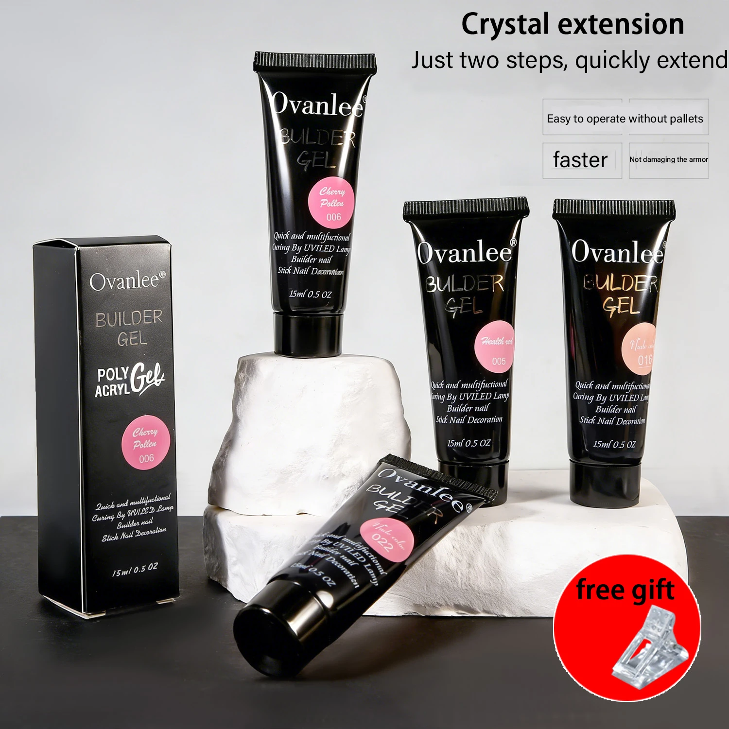 Ovanlee 12 colors crystal extension glue, paper free holder, quick extension nail glue, jelly glue UV glue, must-have gift
Ovanlee 12 colors crystal extension glue, paper free holder, quick extension nail glue, jelly glue UV glue, must-have gift