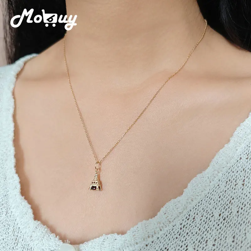 MOBUY Natural Garnet Gemstone Eiffel Tower Pendant Necklace For Women Exquisite 925 Sterling Silver Gold Plated Fine Jewelry
MOBUY Natural Garnet Gemstone Eiffel Tower Pendant Necklace For Women Exquisite 925 Sterling Silver Gold Plated Fine Jewelry