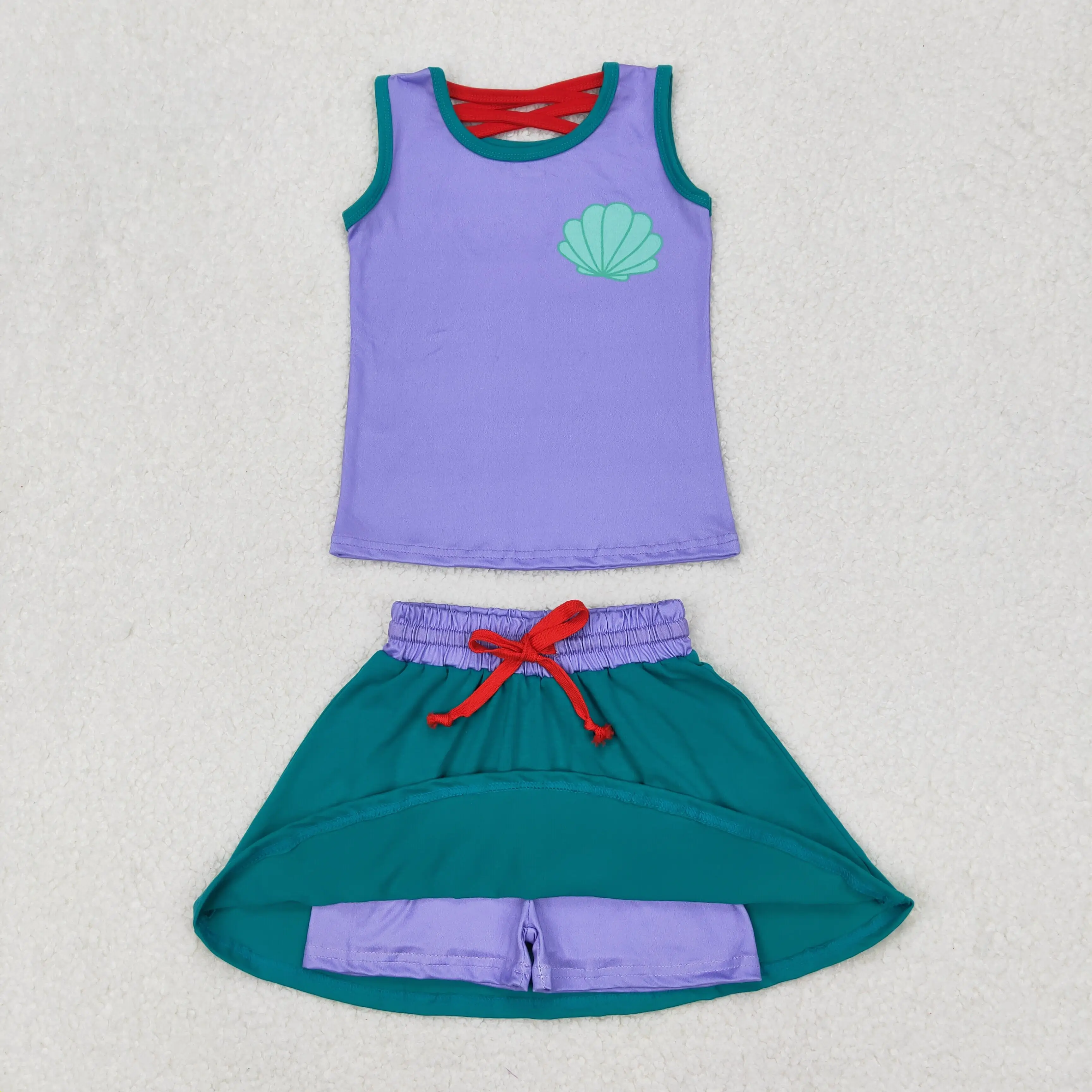 3.20 y NEW stock Infant girls summer clothing wholesale boutique shell solid color purple vest green skirt girl suit
3.20 y NEW stock Infant girls summer clothing wholesale boutique shell solid color purple vest green skirt girl suit