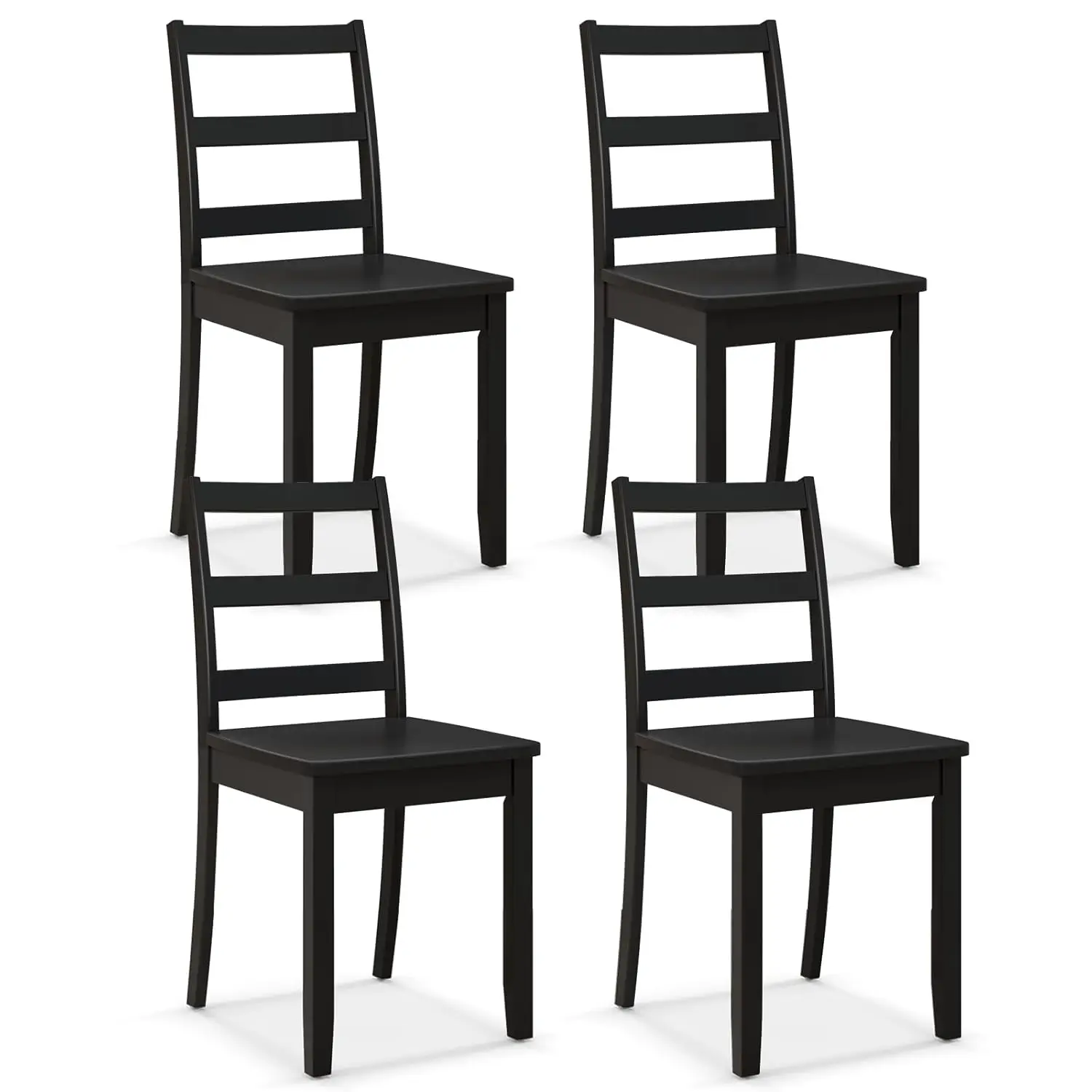 Wood Dining Chairs Set of 4 Black- Wooden Armless Kitchen Chairs with Solid Rubber Wood Legs, Non-Slip Foot Pads, Max Load 400 L
Wood Dining Chairs Set of 4 Black- Wooden Armless Kitchen Chairs with Solid Rubber Wood Legs, Non-Slip Foot Pads, Max Load 400 L