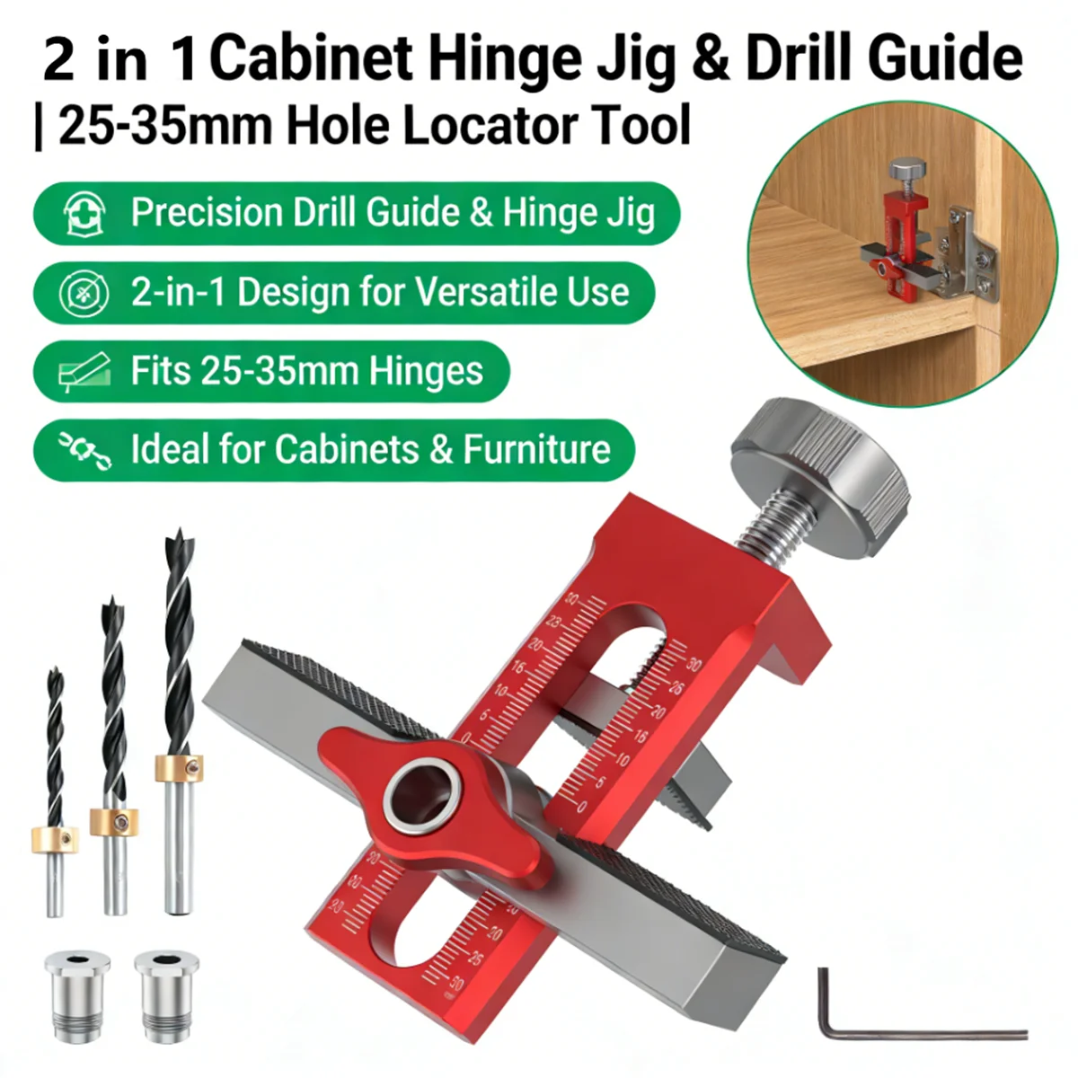 2 in 1 Cabinet Door Installation Positioner 6/8/10mm Rebounder Punched Mounting Jig Wardrobe Cabinet Door Panel Installation Jig
2 in 1 Cabinet Door Installation Positioner 6/8/10mm Rebounder Punched Mounting Jig Wardrobe Cabinet Door Panel Installation Jig