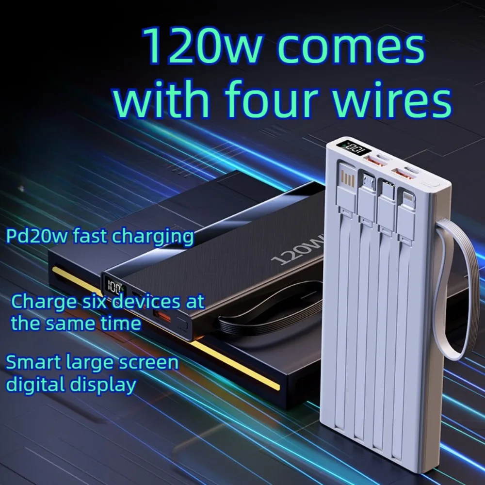 50000mAhs Power Bank Portable Fast Charging External Battery Charger for Xiaomi, Apple & Android Phones
50000mAhs Power Bank Portable Fast Charging External Battery Charger for Xiaomi, Apple & Android Phones