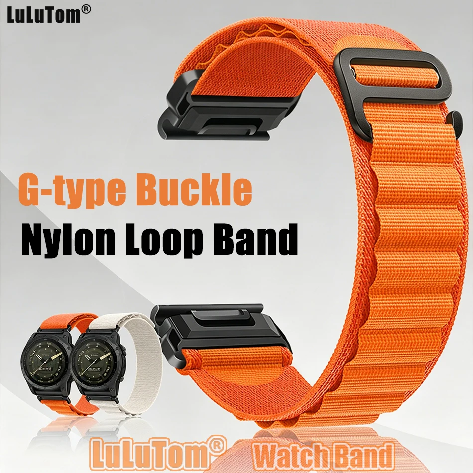 Sport Nylon Loop Band for Garmin Watch Fenix 8 7X Pro 6X Enduro 3 G-type Buckle Strap For Garmin Tactix 7Pro Instinct 2X 22/26mm
Sport Nylon Loop Band for Garmin Watch Fenix 8 7X Pro 6X Enduro 3 G-type Buckle Strap For Garmin Tactix 7Pro Instinct 2X 22/26mm