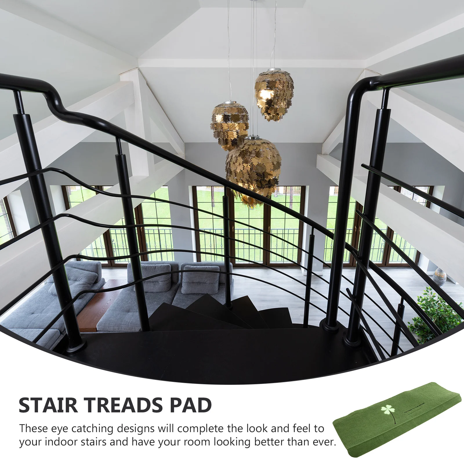 Non-Slip Treads Carpet Mat Luminous Design Anti-Slip Step For Wood Stairs Reusable Easy Carpet Pad Polyester Luminous 
Non-Slip Treads Carpet Mat Luminous Design Anti-Slip Step For Wood Stairs Reusable Easy Carpet Pad Polyester Luminous