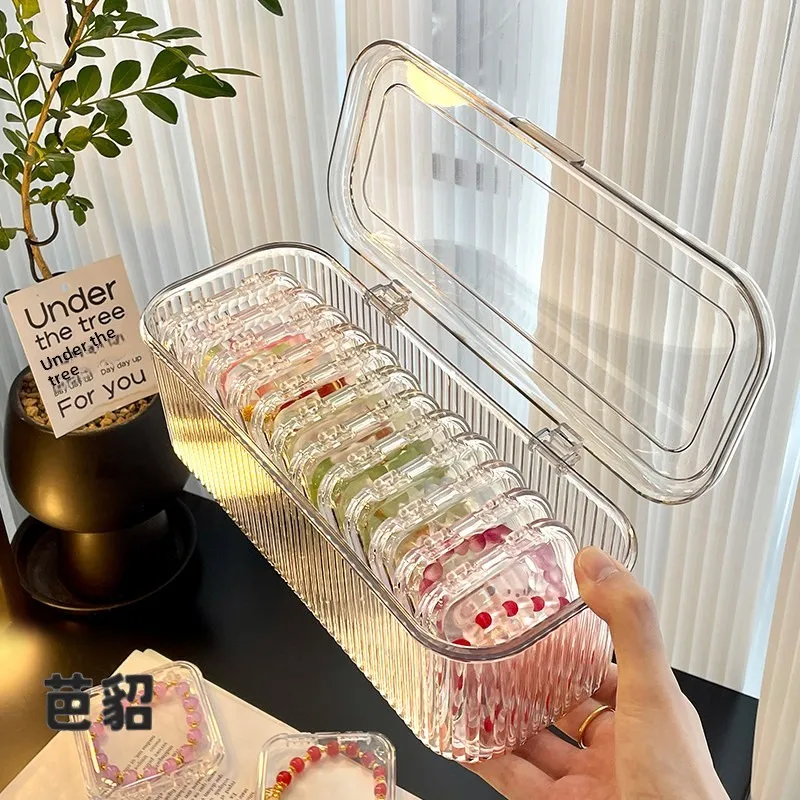 Transparent Acrylic Crystal Bracelet Necklace Jewelry Box Portable Anti-Oxidation Hand Chain Box Storage Organizer for Home D...
Transparent Acrylic Crystal Bracelet Necklace Jewelry Box Portable Anti-Oxidation Hand Chain Box Storage Organizer for Home D...