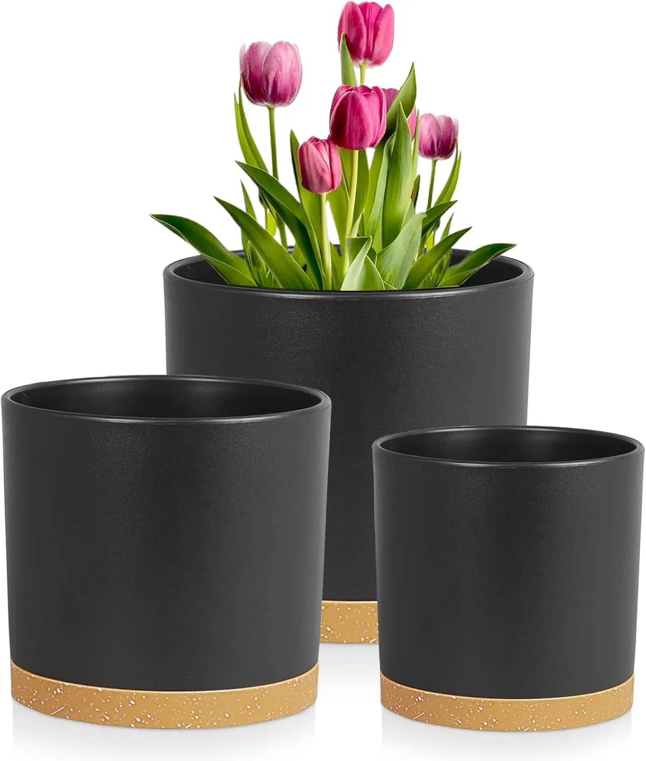 8/7/6 inch Flower Pots, 3 Pack Cylinder Plant Pots for Outdoor Indoor Plants, Decorative Plastic Planters with Drainage Holes
8/7/6 inch Flower Pots, 3 Pack Cylinder Plant Pots for Outdoor Indoor Plants, Decorative Plastic Planters with Drainage Holes