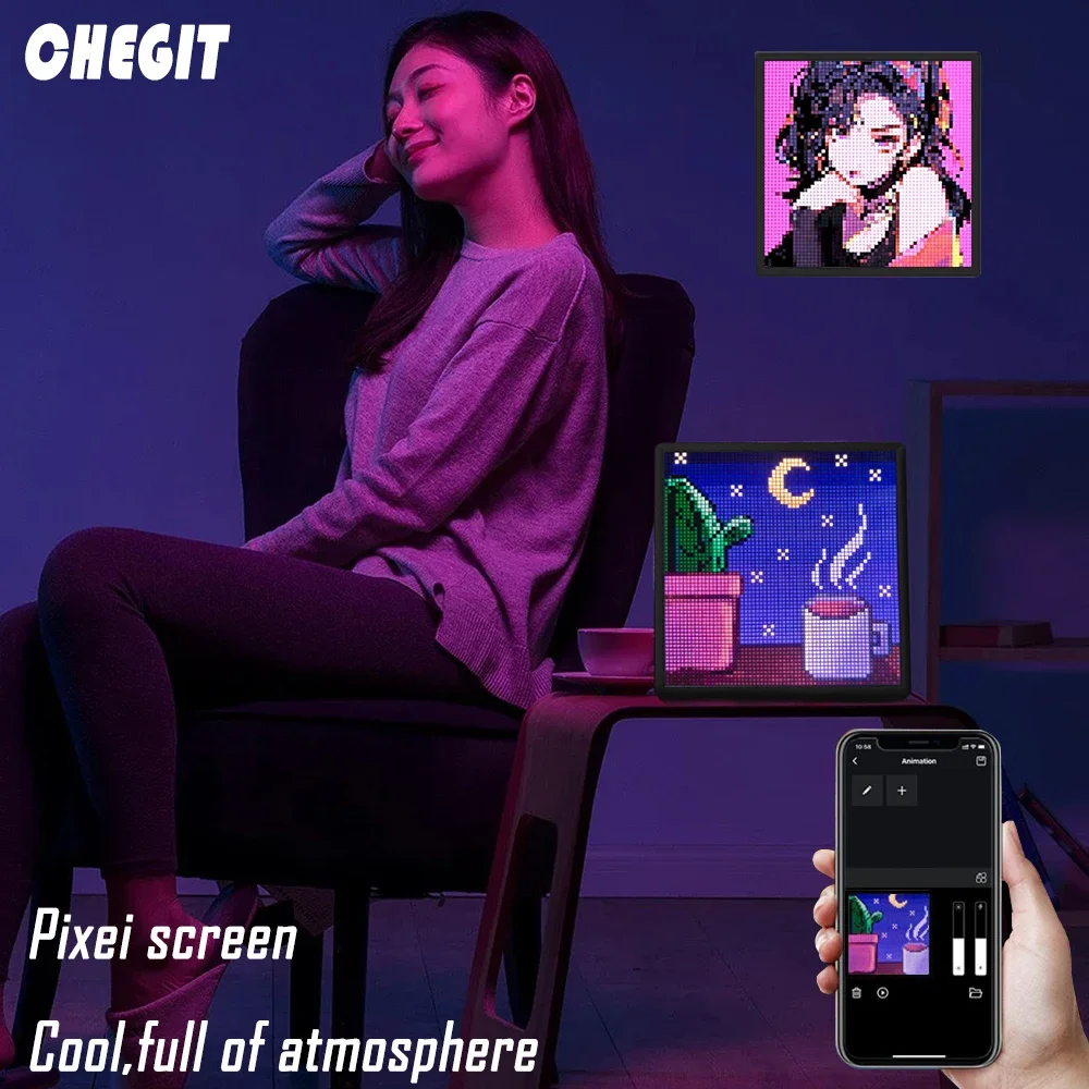 Bluetooth LED Pixel Panel 64x64 RGB Programmable Pixel Art Display APP Control Creative Animations Digital Clock For Desk Room
Bluetooth LED Pixel Panel 64x64 RGB Programmable Pixel Art Display APP Control Creative Animations Digital Clock For Desk Room