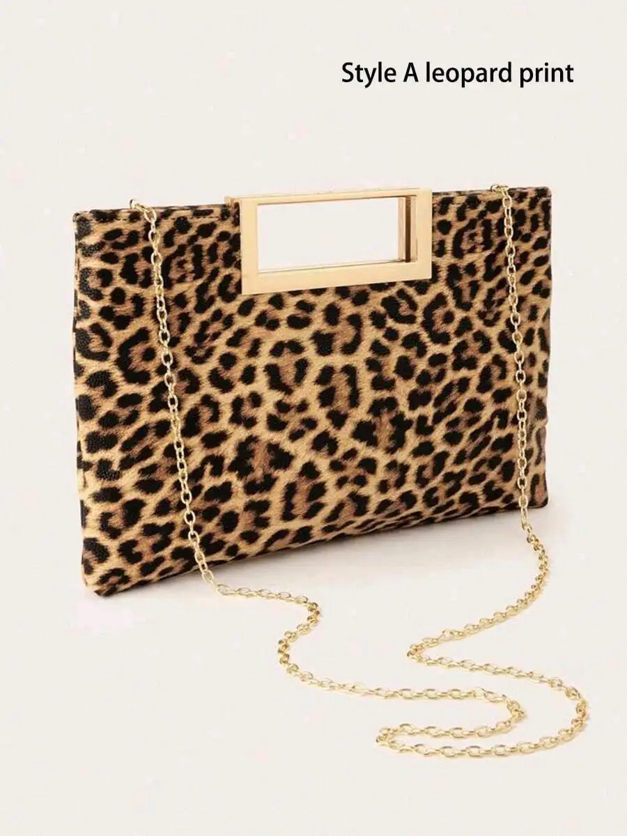 Leopard Print Chain Shoulder Clutch Bag For Women
Leopard Print Chain Shoulder Clutch Bag For Women