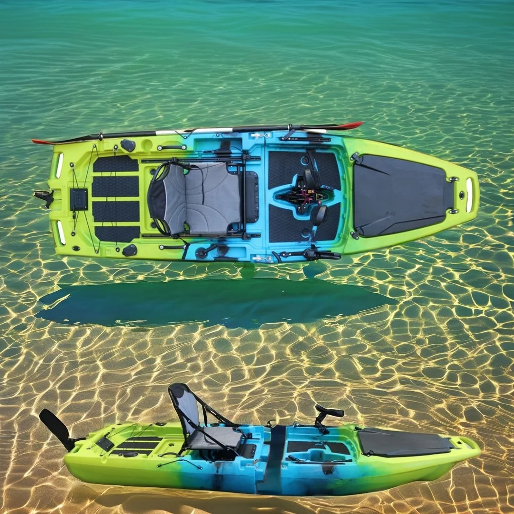 Vicking 1-Person Modular Pedal Kayak Sit-On-Top HDPE/PE Hard Plastic Fishing Kayak with Detachable Drive System Ocean Waters
Vicking 1-Person Modular Pedal Kayak Sit-On-Top HDPE/PE Hard Plastic Fishing Kayak with Detachable Drive System Ocean Waters