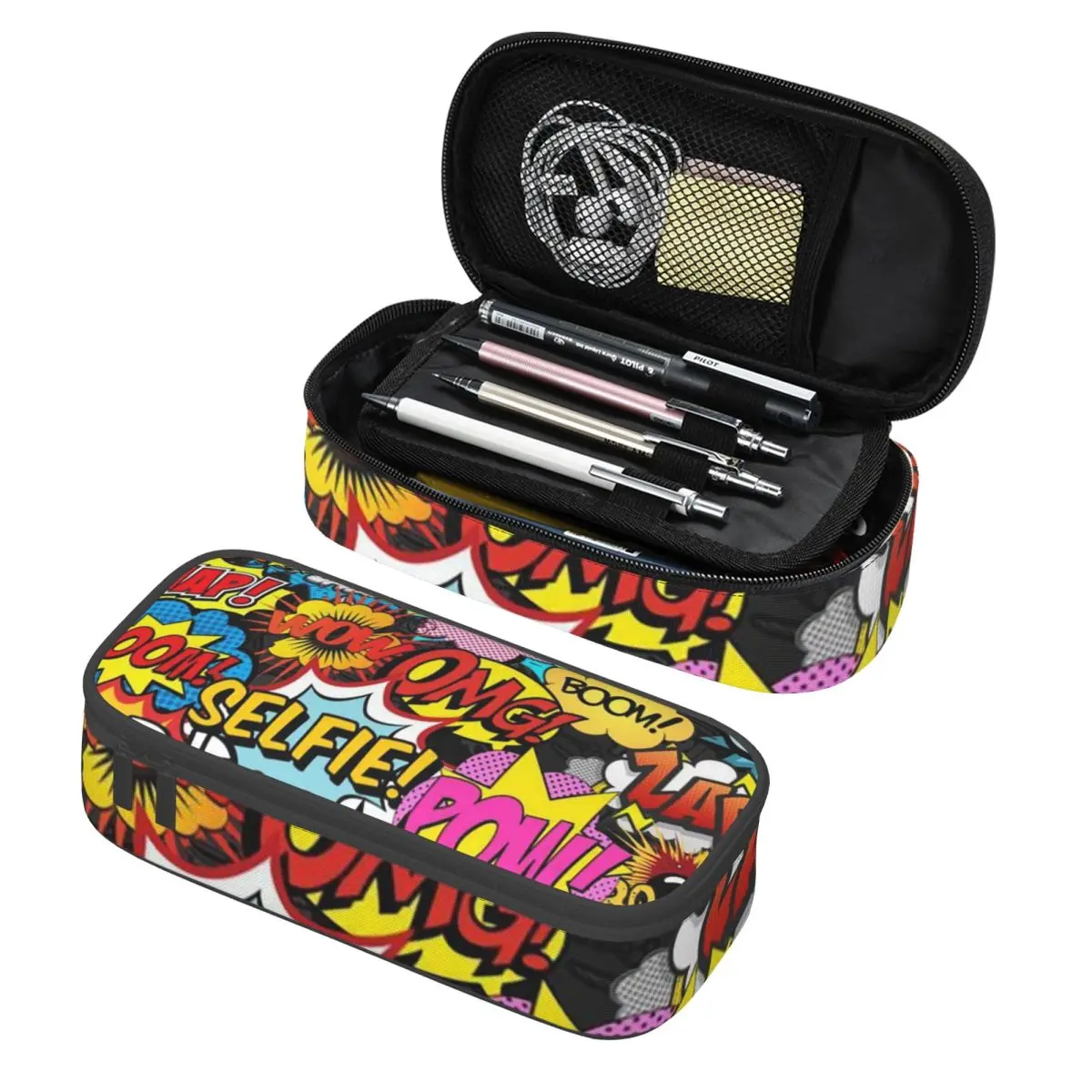 Fun Street Graffiti Comic Pop Art Pencil Case Pencil Pouch Storage Stationery Large Capacity Pen Box Pencil Bag for Kids
Fun Street Graffiti Comic Pop Art Pencil Case Pencil Pouch Storage Stationery Large Capacity Pen Box Pencil Bag for Kids