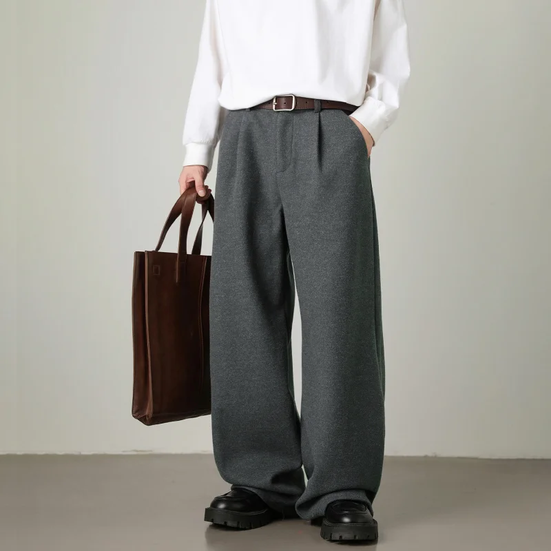 Шерстяные повседневные брюки в корейском стиле, прямые брюки с высокой талией для офиса, из полиэфирного волокна, с низкой эластичностью, для осени и зимы
Шерстяные повседневные брюки в корейском стиле, прямые брюки с высокой талией для офиса, из полиэфирного волокна, с низкой эластичностью, для осени и зимы