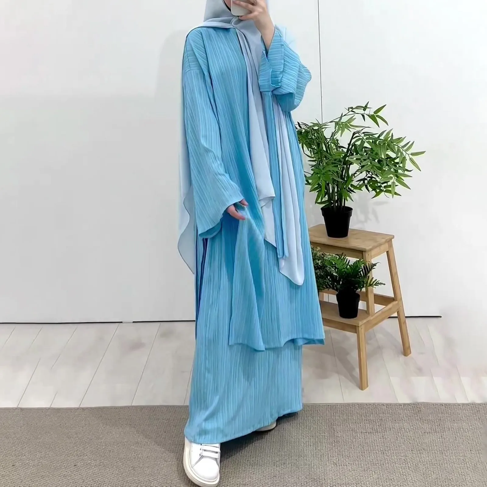 Women's Muslim Long Sleeve Dress Vintage Pullover Abaya Prayer Clothes Neck Cover for Women
Women's Muslim Long Sleeve Dress Vintage Pullover Abaya Prayer Clothes Neck Cover for Women