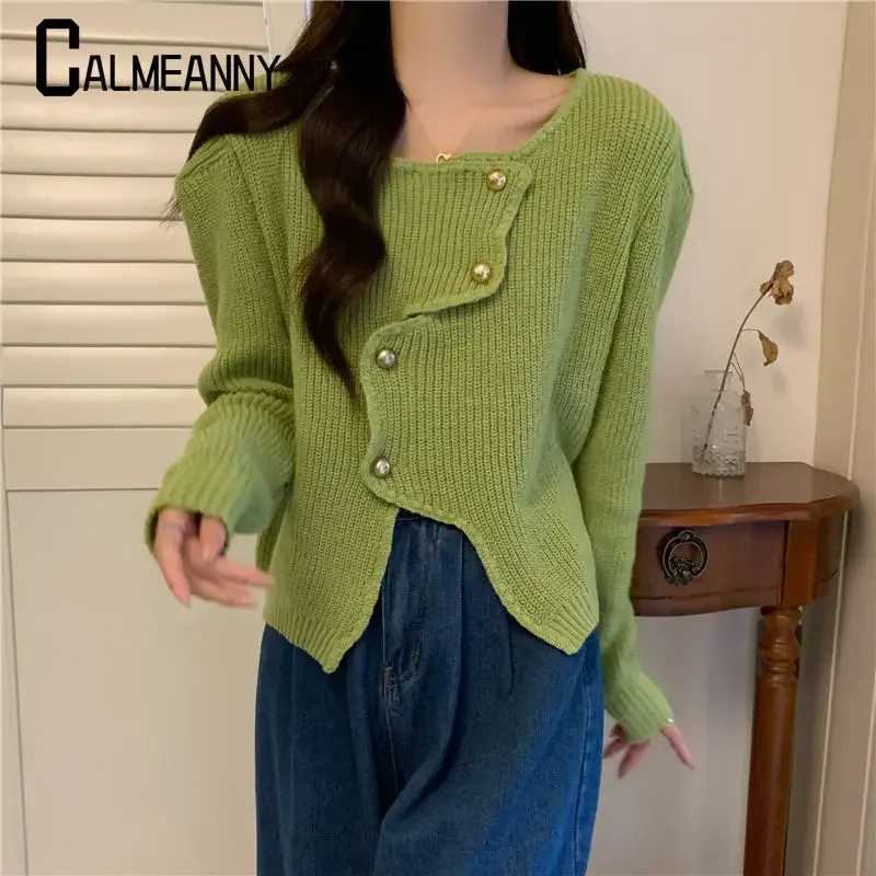 2023 Autumn Winter Versatile Commuter Casual Loose Women's Clothing Fashion Button Round Neck Long Sleeve Solid Color Sweater
2023 Autumn Winter Versatile Commuter Casual Loose Women's Clothing Fashion Button Round Neck Long Sleeve Solid Color Sweater
