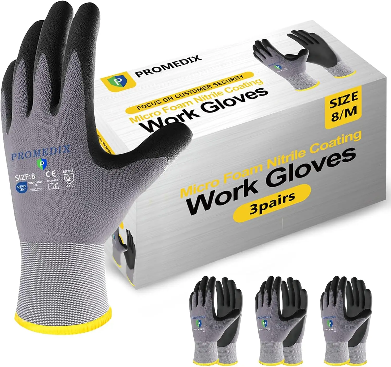 MicroFoam Safety Work Gloves, Seamless Knit Nylon & Spandex, Superior Grip for Men
MicroFoam Safety Work Gloves, Seamless Knit Nylon & Spandex, Superior Grip for Men