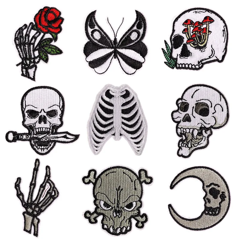 Undead Horror Skull Embroidery Sew/Iron On Patches Stickers for DIY Clothing Hat Coats Jeans T-shirt Sweaters Shoes Bags Socks
Undead Horror Skull Embroidery Sew/Iron On Patches Stickers for DIY Clothing Hat Coats Jeans T-shirt Sweaters Shoes Bags Socks
