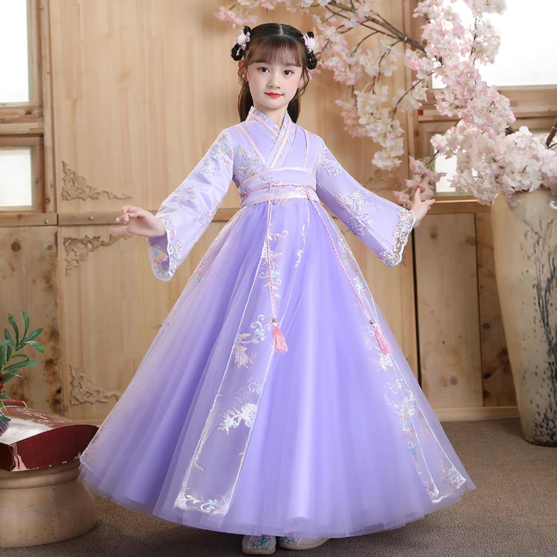 Chinese Traditional Folk Dance Dress Girls Pink Dance Fairy Costume Hanfu Girls Princess Dresses Set Kids Party Cosplay Clothing
Chinese Traditional Folk Dance Dress Girls Pink Dance Fairy Costume Hanfu Girls Princess Dresses Set Kids Party Cosplay Clothing