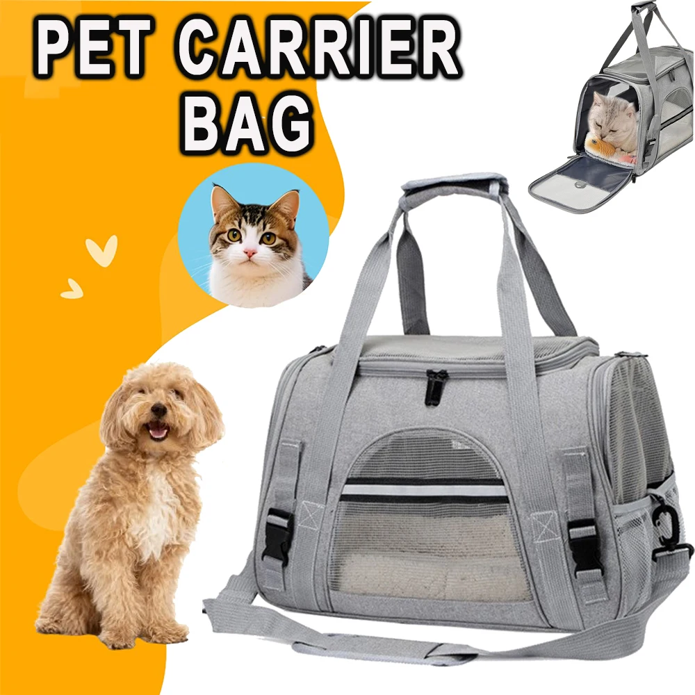 Pet Carrier Bag Collapsible Breathable Soft Cat Carrier Dog Crossbody Carrier Large Opening Handbag for Travel Camping Picnic
Pet Carrier Bag Collapsible Breathable Soft Cat Carrier Dog Crossbody Carrier Large Opening Handbag for Travel Camping Picnic